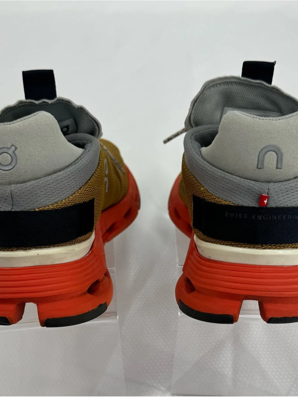 On Running Men's Cloud Runner — Mustard Upper & Coral Midsole Size 9